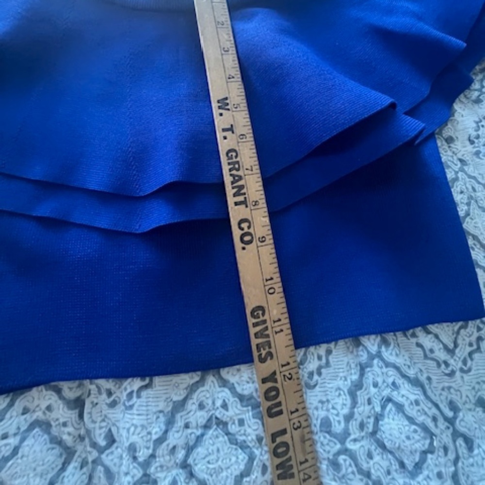 Endless Rose Blue Off The Shoulder Long Sleeve Bodycon Knit Top Sz M Edgy Party - Picture 8 of 10